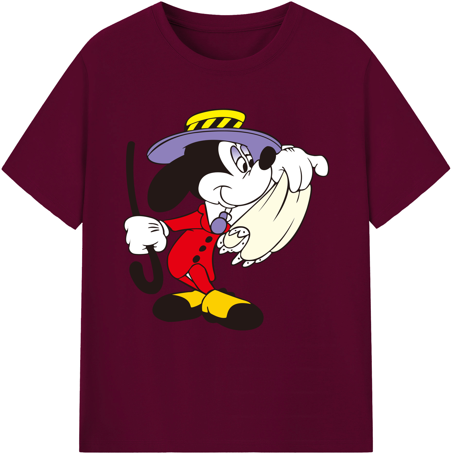 （画像用） ミッキーマウス Mickey Mouse レディースカジュアルプリントTシャツ（綿100％）